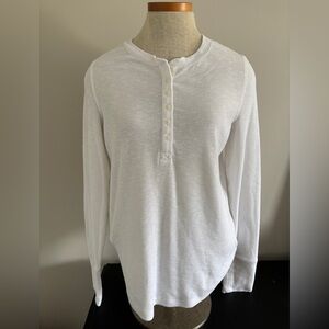 Gap Rib Henley in Medium Tall in a Crisp White Colour